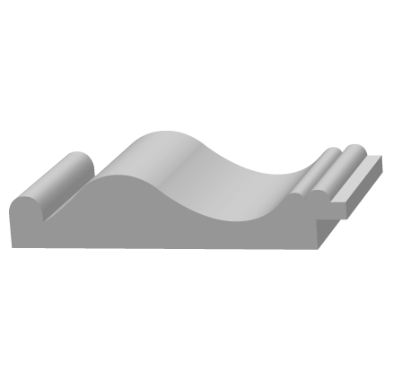 Молдинг Ultrawood Trim 0001 i 2.00 под покраску (грунт) 2000х66,5х15 мм